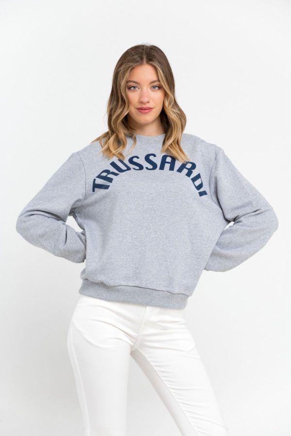 Trussardi Camisolas 36F000321T002191_E696MelangeGreyPrintBlue - Image 2