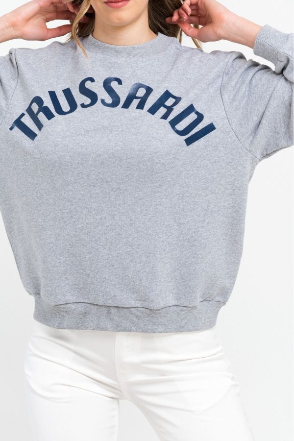 Trussardi Camisolas 36F000321T002191_E696MelangeGreyPrintBlue - Image 3