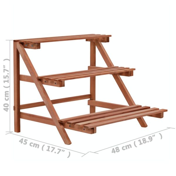 Suporte para plantas de 3 níveis madeira de cedro 48x45x40 cm - Image 6