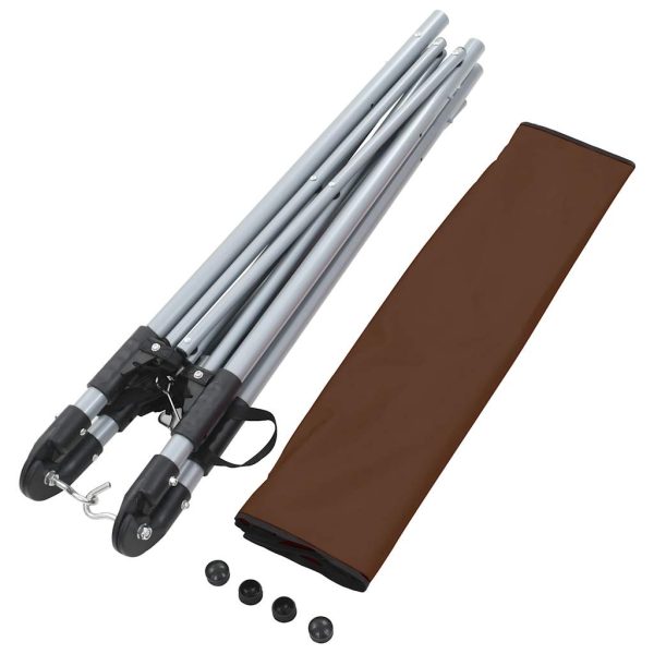 Rede com suporte dobrável castanho - Image 9