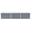 Canteiro elevado de jardim aço galvanizado 240x80x45cm cinzento - Image 2