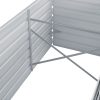 Canteiro elevado de jardim aço galvanizado 240x80x45cm cinzento - Image 4