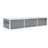 Canteiro elevado de jardim aço galvanizado 240x80x45cm cinzento - Image 6
