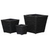 Vasos/floreiras 3 pcs jacinto de água preto - Image 4