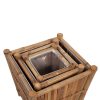 Vasos/floreiras em bambu 3 pcs forro de nylon - Image 4