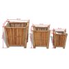 Vasos/floreiras em bambu 3 pcs forro de nylon - Image 6