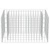 Canteiro elevado/cesto gabião 90x50x50 cm aço galvanizado - Image 4