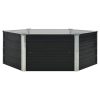 Canteiro jardim elevado 129x129x45 cm aço galvanizado antracite - Image 2