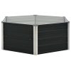 Canteiro jardim elevado 129x129x45 cm aço galvanizado antracite - Image 3