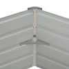Canteiro jardim elevado 129x129x45 cm aço galvanizado antracite - Image 5