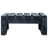 Otomana de paletes para jardim madeira preto - Image 2