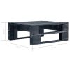 Otomana de paletes para jardim madeira preto - Image 5