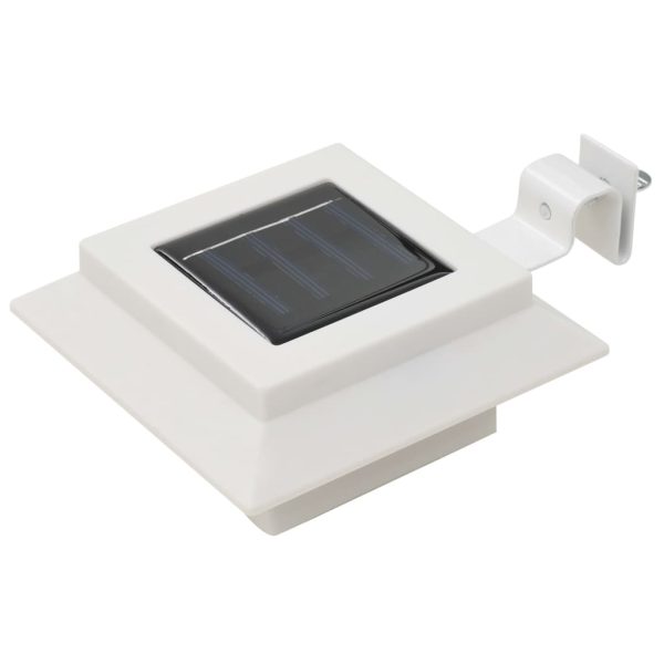 Candeeiro de exterior solar LED 12 pcs branco quadrado 12 cm - Image 2