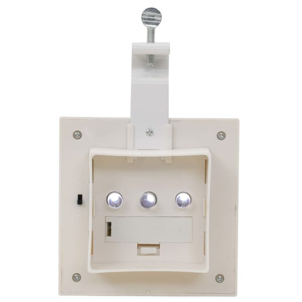 Candeeiro de exterior solar LED 12 pcs branco quadrado 12 cm - Image 11