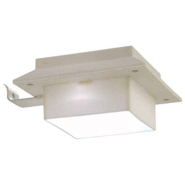 Candeeiro de exterior solar LED 12 pcs branco quadrado 12 cm - Image 12