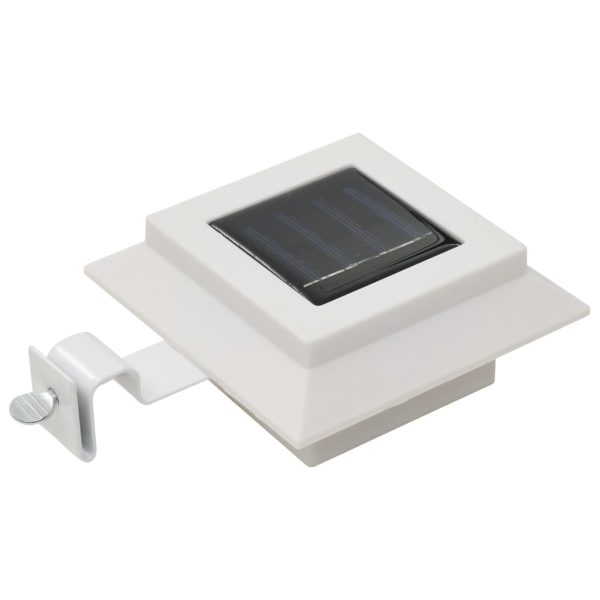 Candeeiro de exterior solar LED 12 pcs branco quadrado 12 cm - Image 3