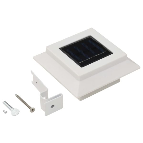 Candeeiro de exterior solar LED 12 pcs branco quadrado 12 cm - Image 6