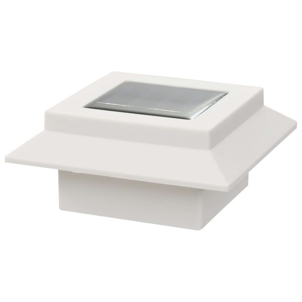 Candeeiro de exterior solar LED 12 pcs branco quadrado 12 cm - Image 9