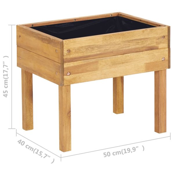 Vaso de jardim elevado 50x40x45 cm madeira acácia maciça - Image 7