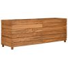 Vaso/floreira 150x40x55 cm madeira de teca reciclada e aço - Image 9