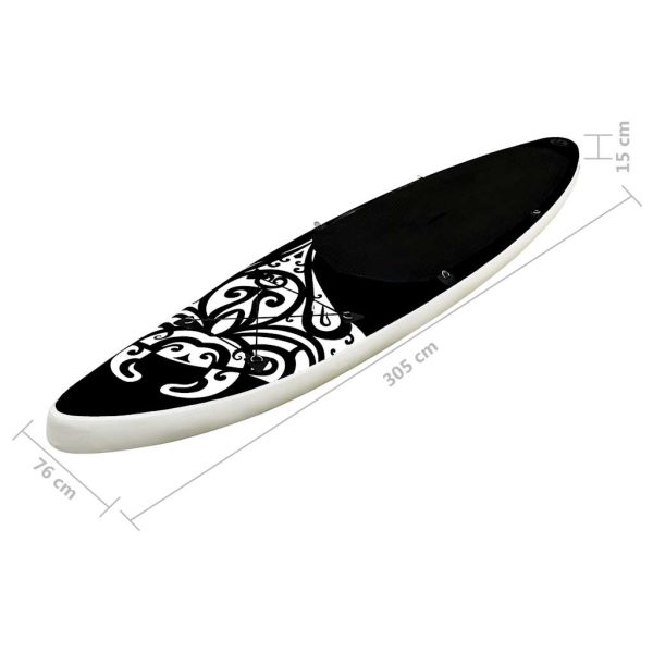 Conjunto prancha de paddle SUP insuflável 305x76x15 cm preto - Image 11