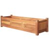Canteiro elevado de jardim 2 pcs 100x30x25 cm madeira de acácia - Image 2