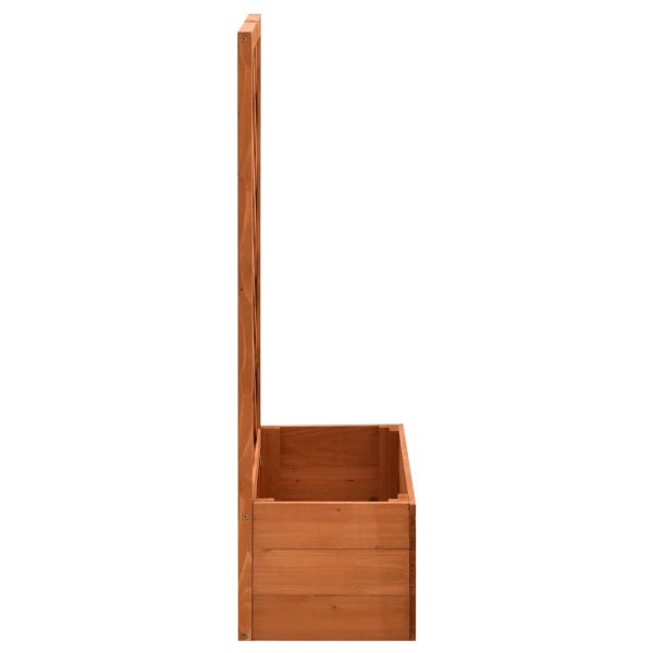 Vaso com treliça para jardim 50x25x90 cm abeto maciço laranja - Image 3