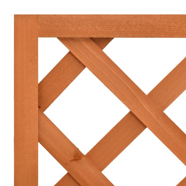 Vaso com treliça para jardim 50x25x90 cm abeto maciço laranja - Image 5