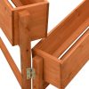 Floreira dobrável para jardim 60x14x75 cm abeto maciço laranja - Image 3