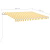 Toldo automático LED e sensor de vento 3x2,5 m amarelo/ branco - Image 11