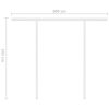 Toldo automático LED e sensor de vento 3x2,5 m amarelo/ branco - Image 12