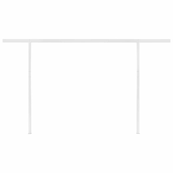 Toldo retrátil automático com postes 4x3 m cor creme - Image 7