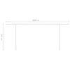 Toldo retrátil manual com LED 6x3 m amarelo e branco - Image 11