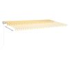 Toldo retrátil manual com LED 6x3 m amarelo e branco - Image 5