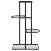 Suporte de vasos c/ 4 prateleiras 43x22x76 cm metal preto - Image 2