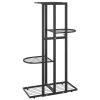 Suporte de vasos c/ 4 prateleiras 43x22x76 cm metal preto - Image 4