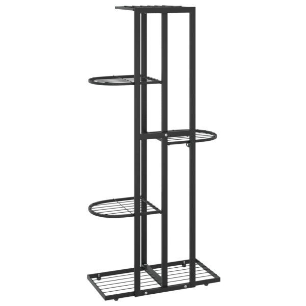 Suporte de vasos c/ 5 prateleiras 43x22x98 cm metal preto - Image 4