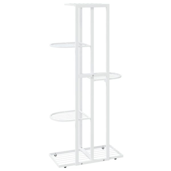 Suporte de vasos c/ 5 prateleiras 43x22x98 cm metal branco - Image 4