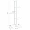 Suporte de vasos c/ 5 prateleiras 43x22x98 cm metal branco - Image 6