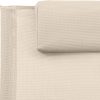 Espreguiçadeira com almofada aço e textilene cor creme - Image 5