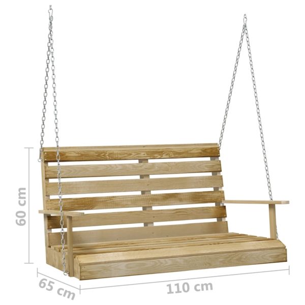 Banco de baloiçar 110 cm pinho impregnado - Image 6