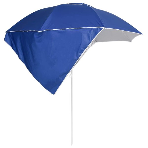 Guarda-sol de praia com paredes laterais 215 cm azul - Image 3