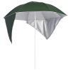 Guarda-sol de praia com paredes laterais 215 cm verde