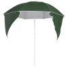 Guarda-sol de praia com paredes laterais 215 cm verde - Image 4