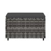 Apoios de pés para jardim com almofadões 2 pcs vime PE cinzento - Image 4