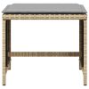 Bancos jardim almofadões 4 pcs 41x41x36 cm vime PE mistura bege - Image 4