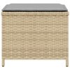 Bancos jardim almofadões 4 pcs 41x41x36 cm vime PE mistura bege - Image 5