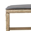 Bancos jardim almofadões 4 pcs 41x41x36 cm vime PE mistura bege - Image 7