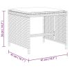 Bancos jardim almofadões 4 pcs 41x41x36 cm vime PE mistura bege - Image 10