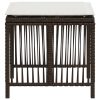 Bancos jardim com almofadões 4 pcs 41x41x36 cm vime PE castanho - Image 5